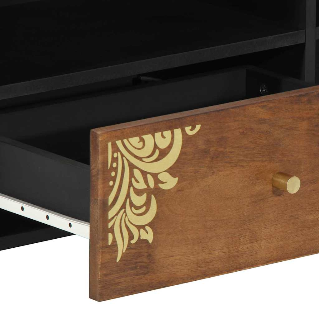 TV-Schränk Honigbraun 80 x 33 x 46 cm Massivholz Mango