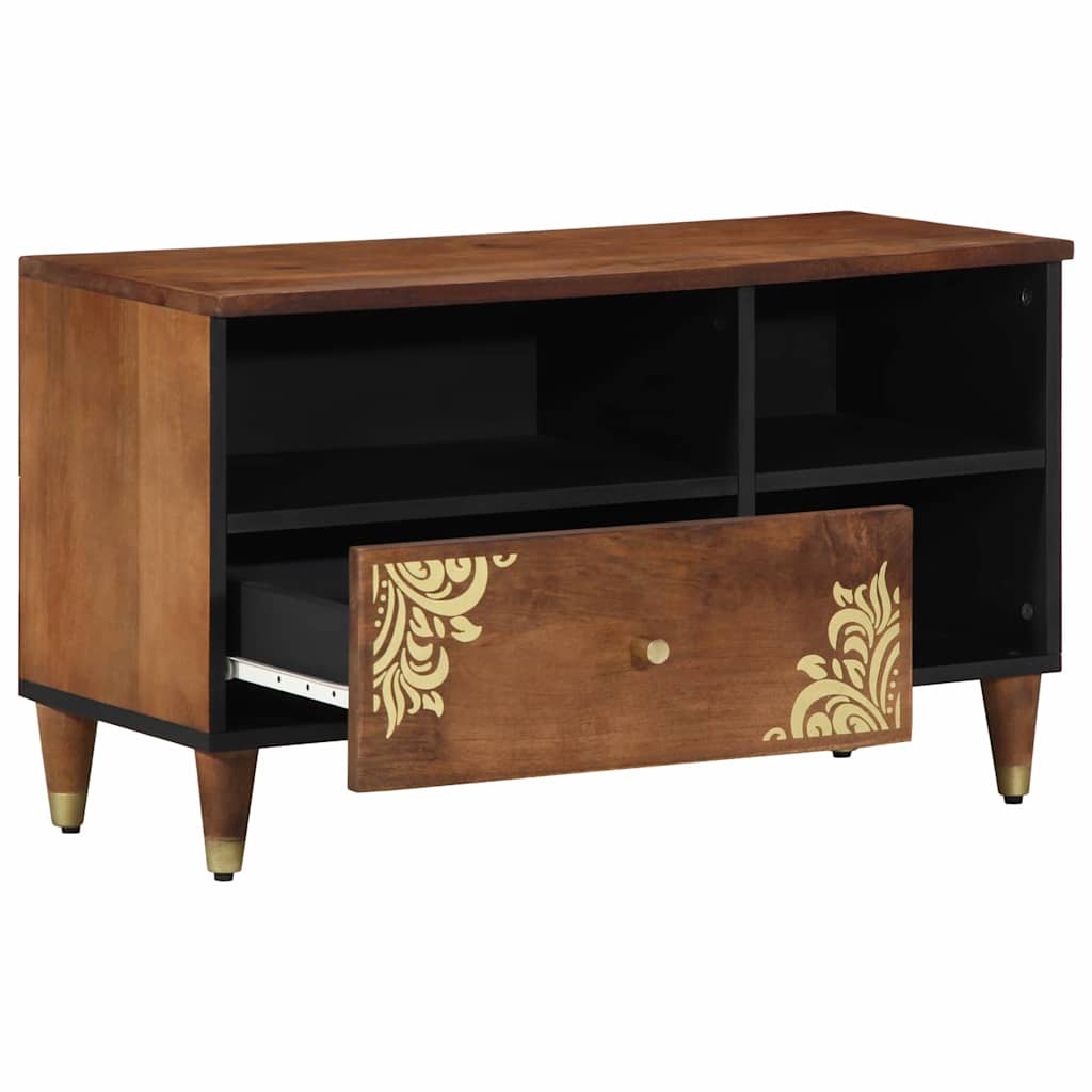 TV-Schränk Honigbraun 80 x 33 x 46 cm Massivholz Mango