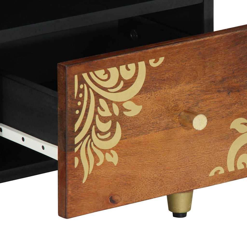 TV-Schränk Honigbraun 100 x 33 x 46 cm Massivholz Mango