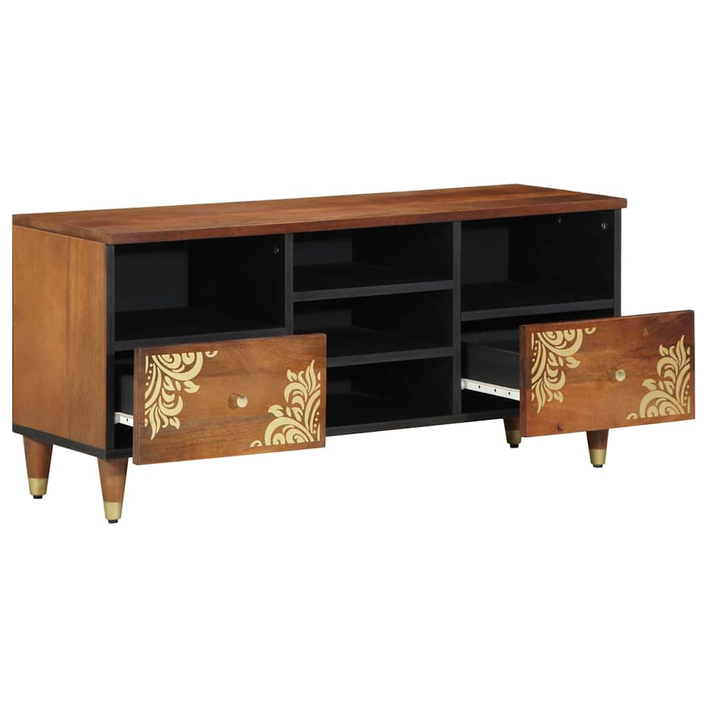 TV-Schränk Honigbraun 100 x 33 x 46 cm Massivholz Mango