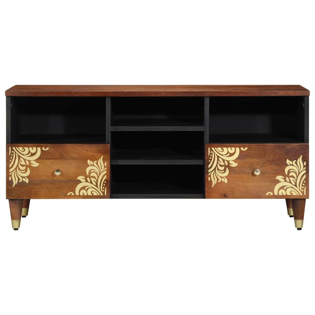 TV-Schränk Honigbraun 100 x 33 x 46 cm Massivholz Mango