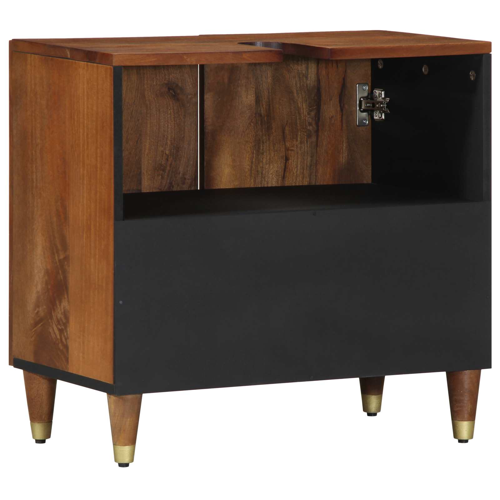 Waschbeckenunterschrank mit Speicher Honigbraun 62 x 33 x 58 cm