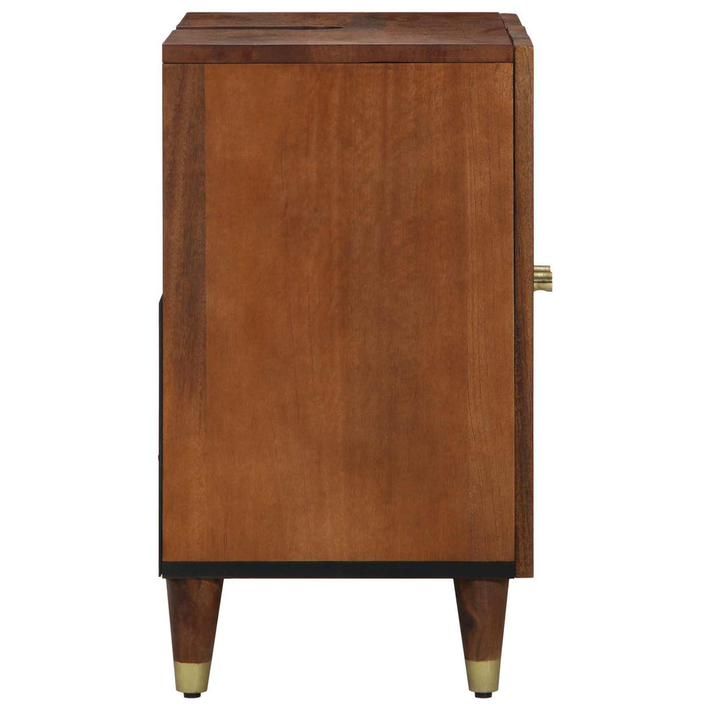 Waschbeckenunterschrank mit Speicher Honigbraun 62 x 33 x 58 cm