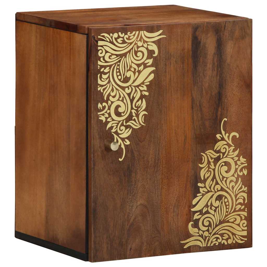 Wandschrank mit Tür Honigbraun 38 x 33 x 48 cm Massivholz Mango
