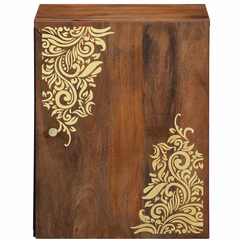 Wandschrank mit Tür Honigbraun 38 x 33 x 48 cm Massivholz Mango