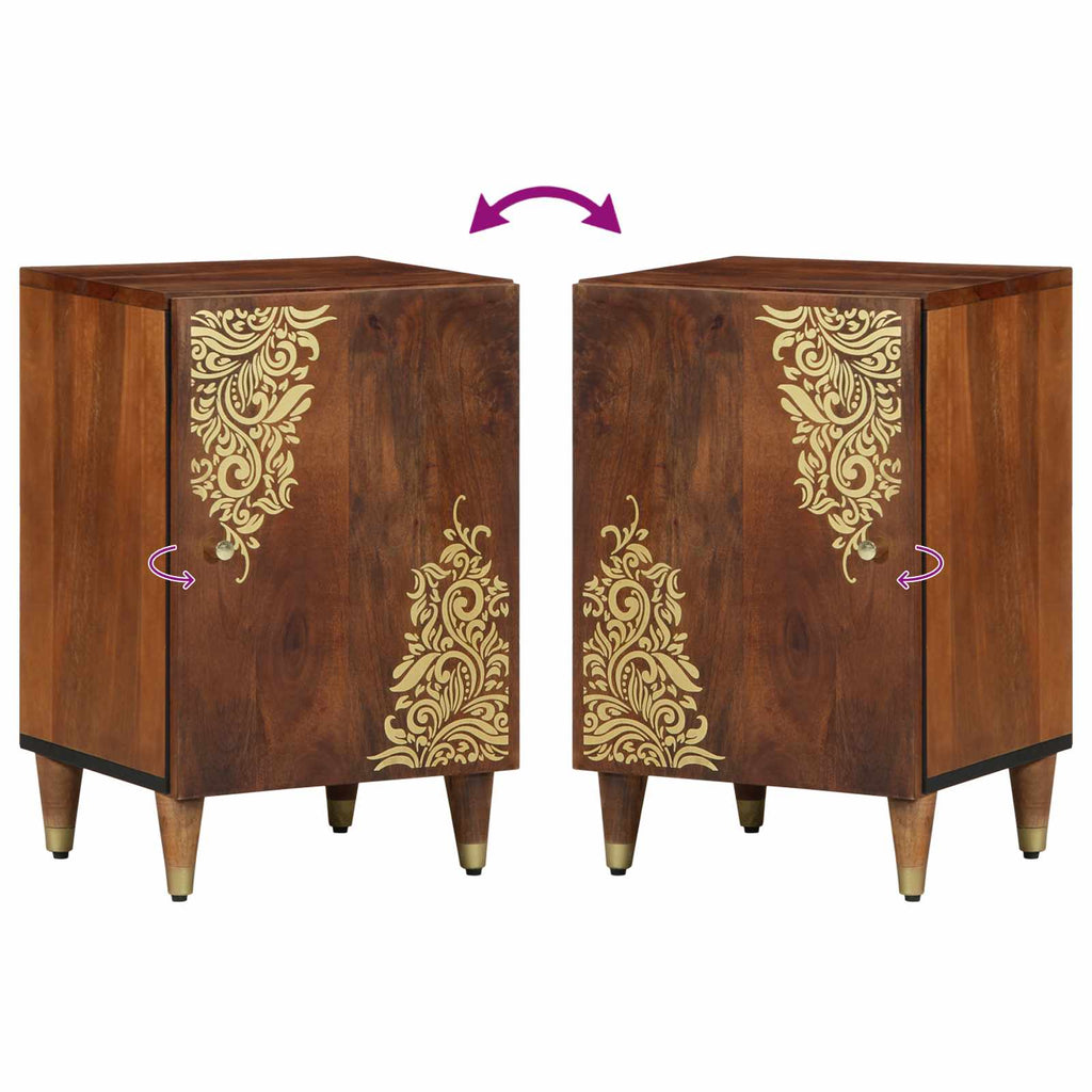 Badezimmerschrank Honigbraun 38 x 33 x 58 cm Massivholz Mango
