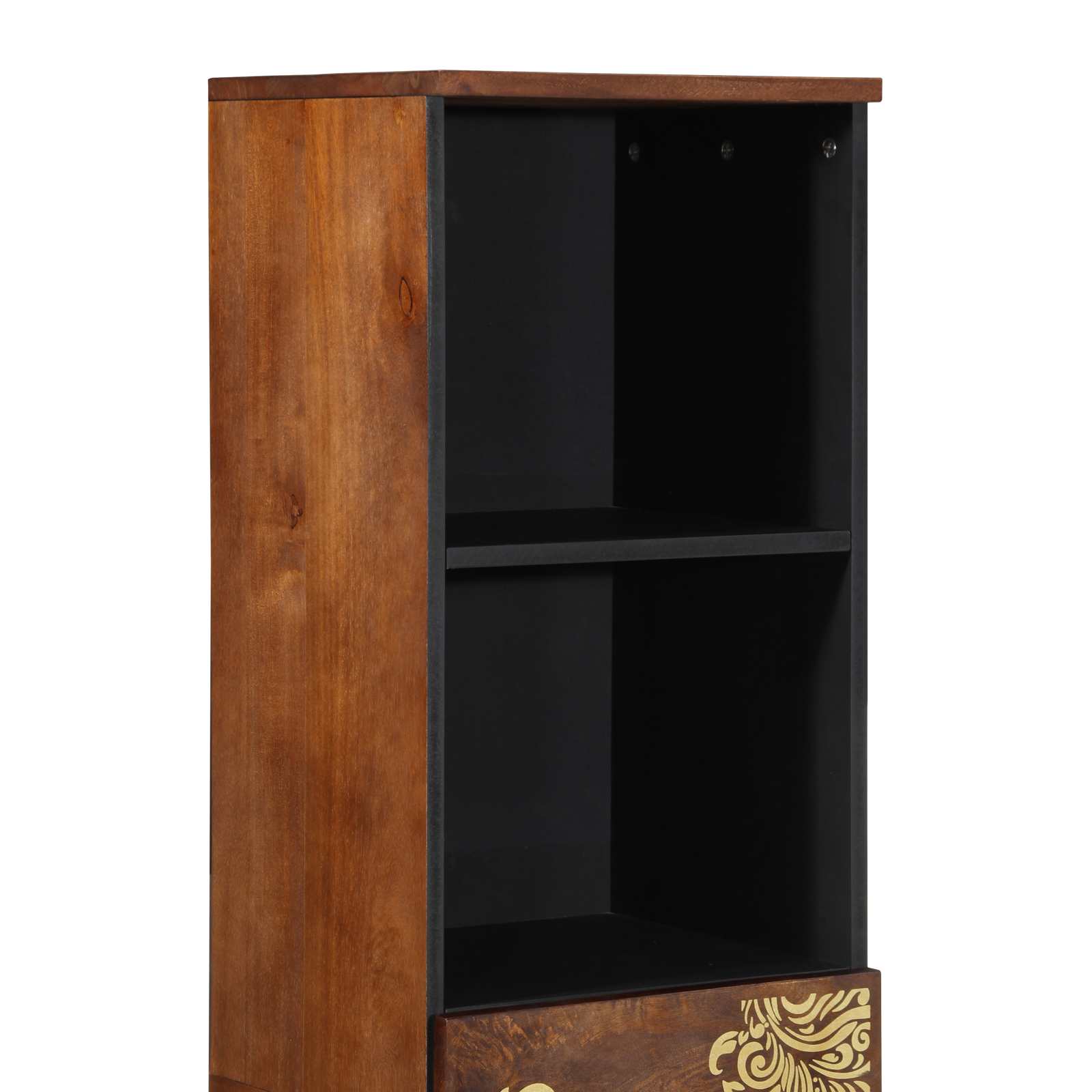Badezimmerschrank Honigbraun 38 x 33 x 160 cm Massivholz Mango