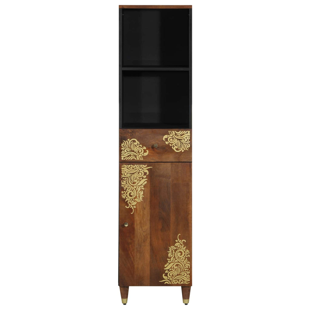 Badezimmerschrank Honigbraun 38 x 33 x 160 cm Massivholz Mango
