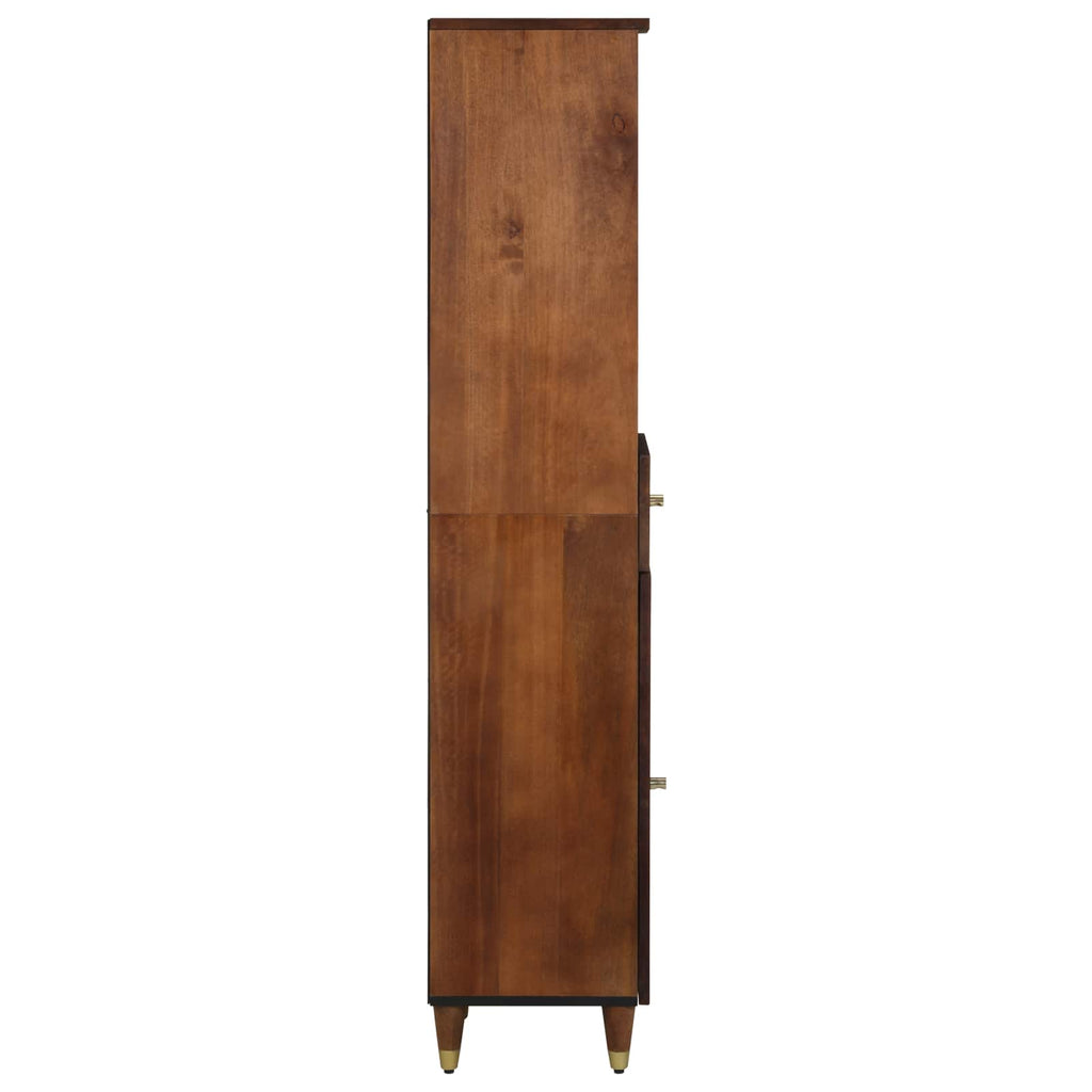 Badezimmerschrank Honigbraun 38 x 33 x 160 cm Massivholz Mango