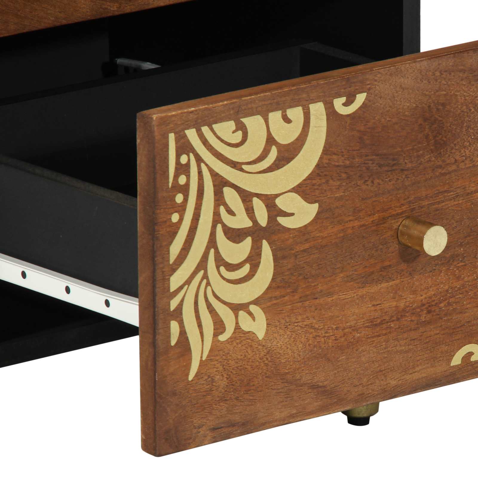 Sideboard mit Schubladen Braun 40 x 33 x 75 cm Massivholz Mango