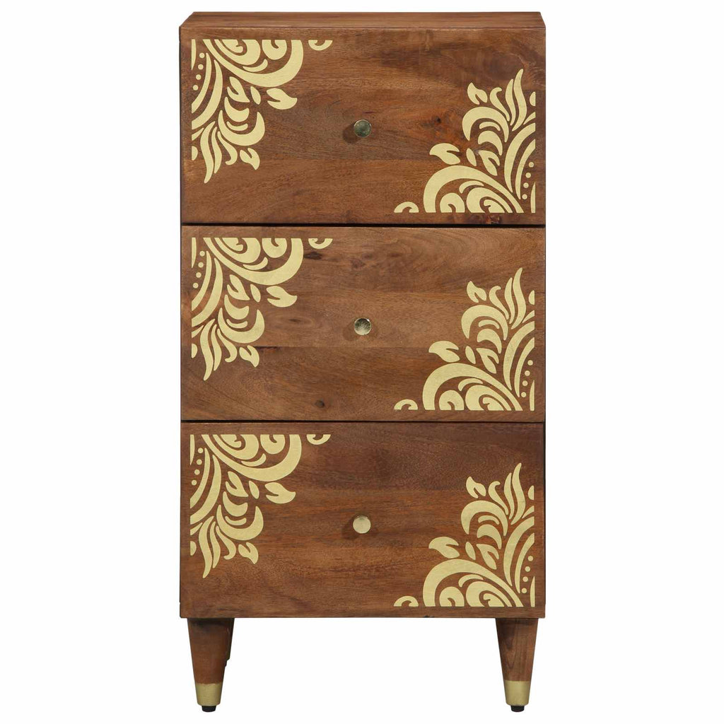Sideboard mit Schubladen Braun 40 x 33 x 75 cm Massivholz Mango