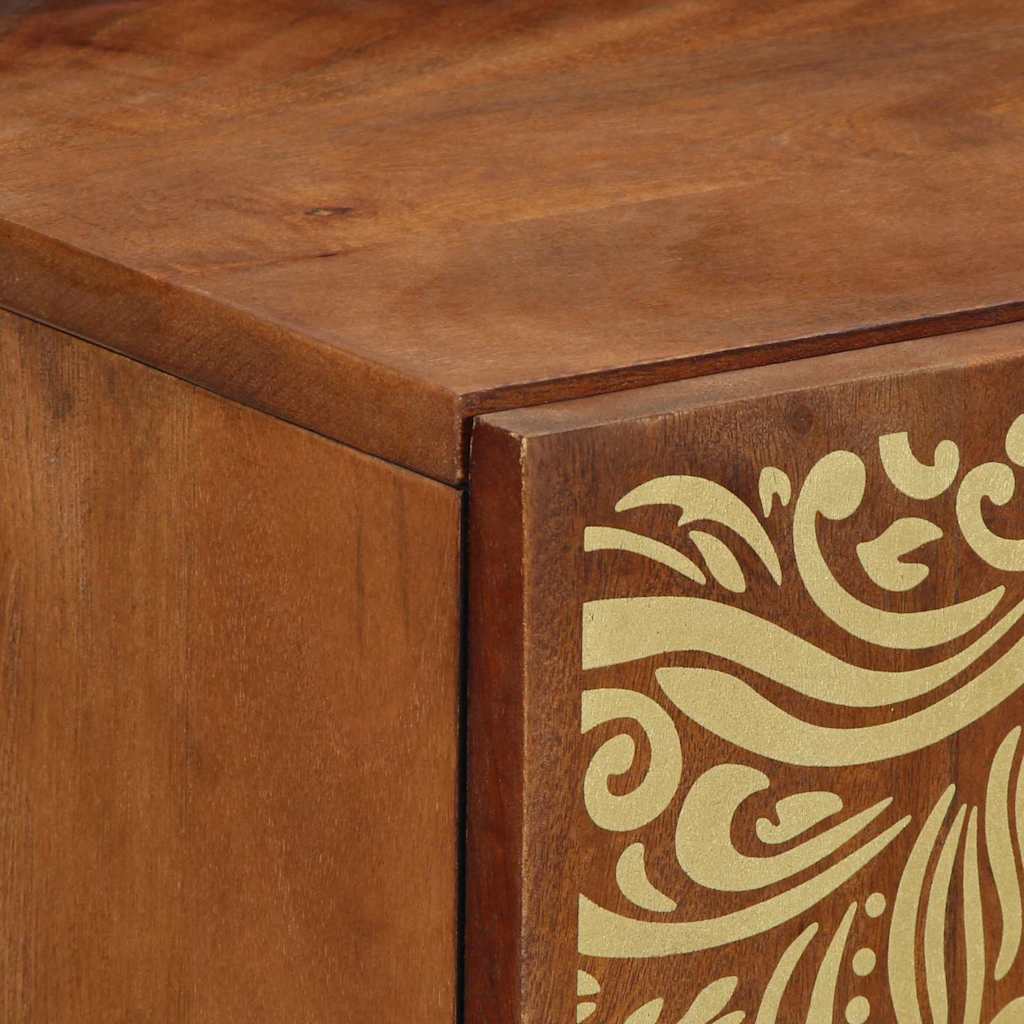 Sideboard mit Regal Braun 40 x 33 x 75 cm Massivholz Mango