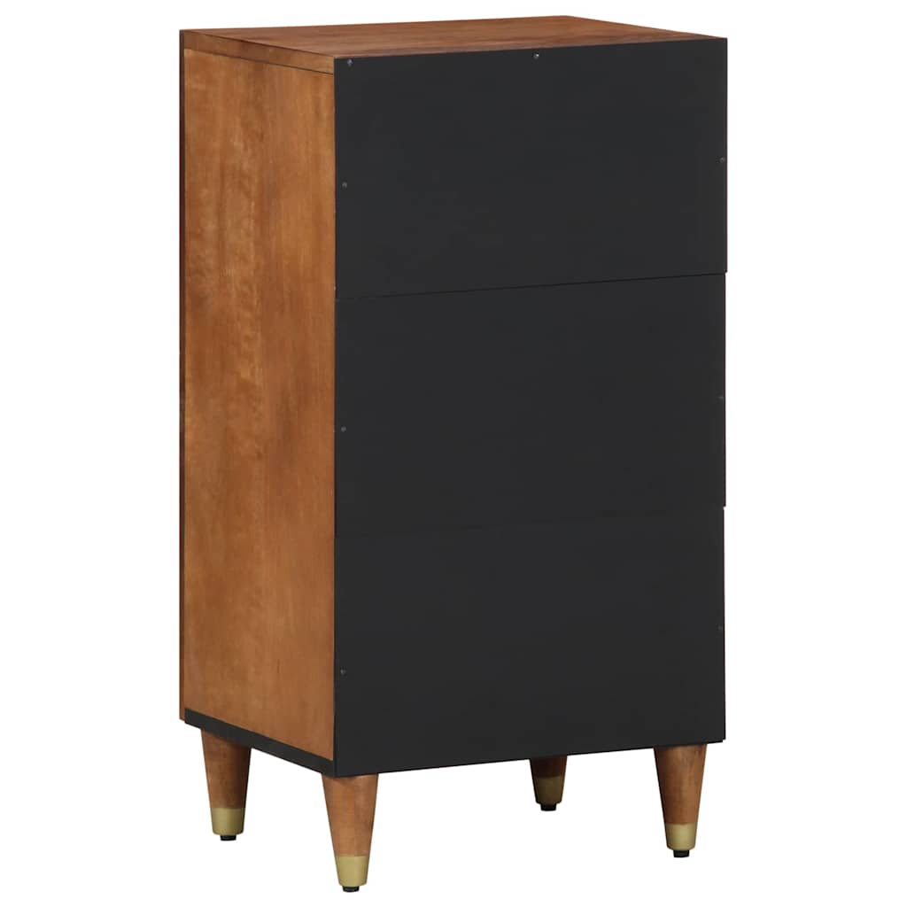 Sideboard mit Regal Braun 40 x 33 x 75 cm Massivholz Mango