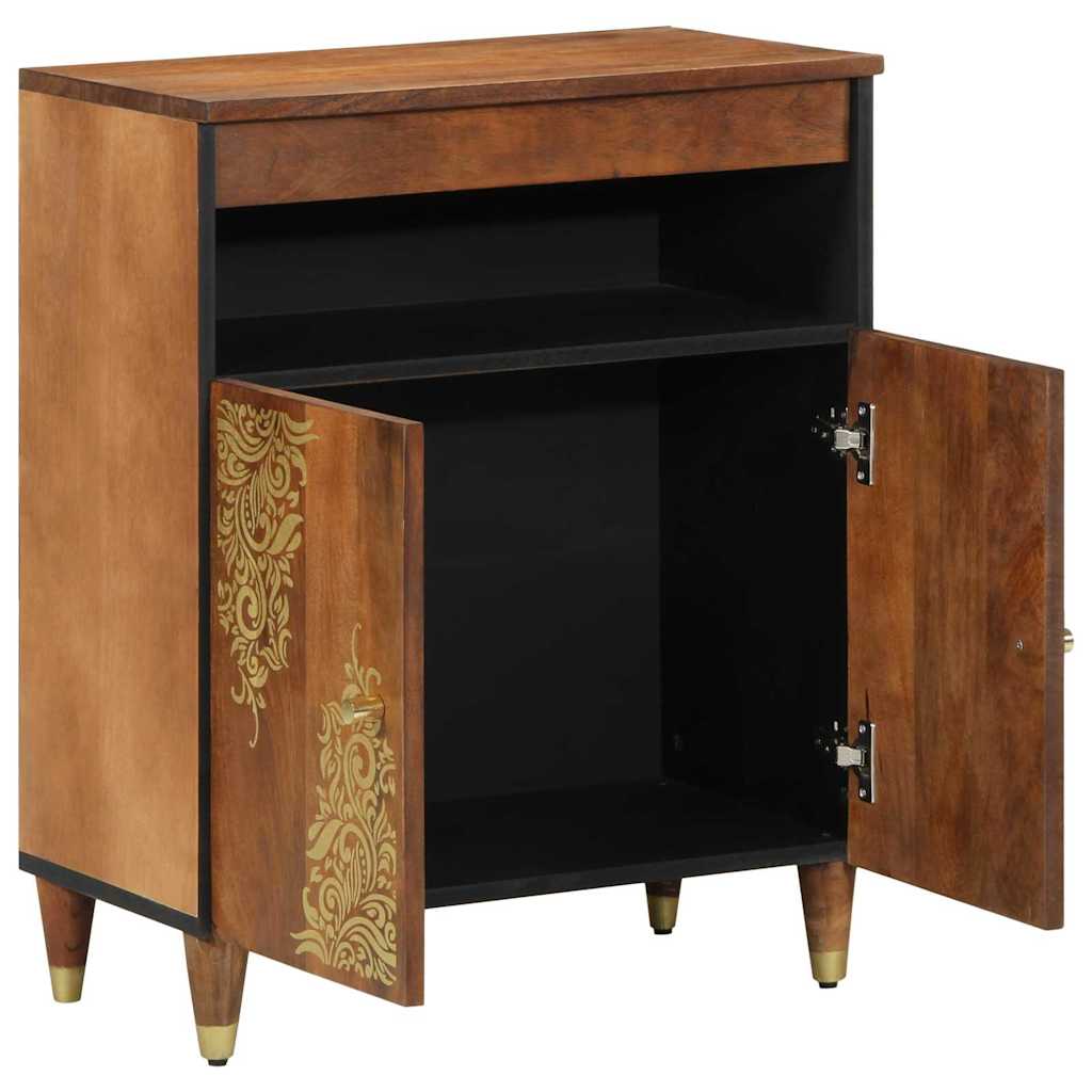 Sideboard mit Regal Braun 60 x 33 x 75 cm Massivholz Mango