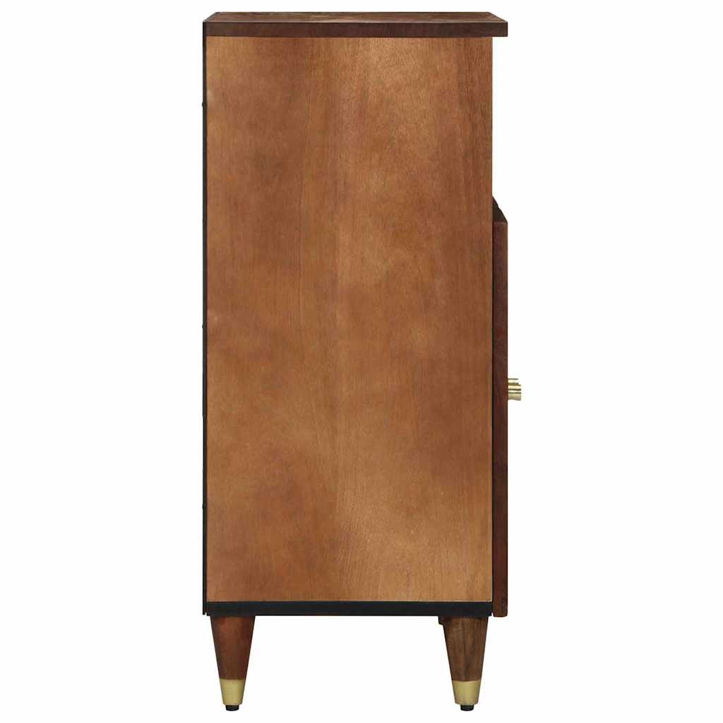 Sideboard mit Regal Braun 60 x 33 x 75 cm Massivholz Mango