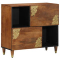 Sideboard mit Regal Braun 80 x 33 x 75 cm Massivholz Mango