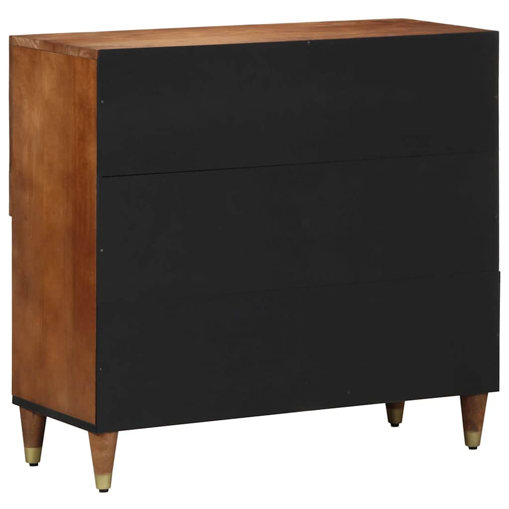 Sideboard mit Regal Braun 80 x 33 x 75 cm Massivholz Mango