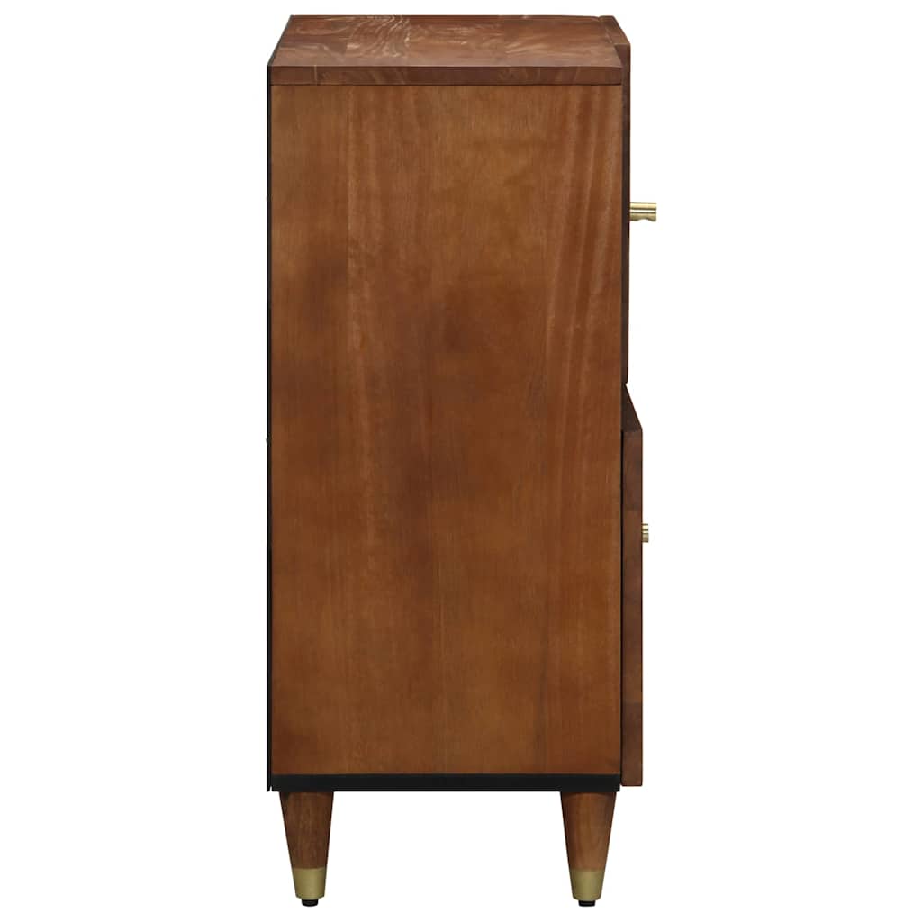 Sideboard mit Regal Braun 80 x 33 x 75 cm Massivholz Mango