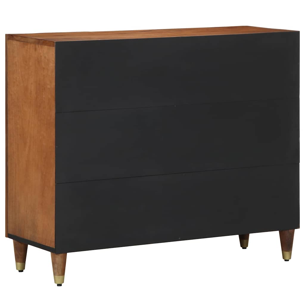 Sideboard mit Regal Braun 90 x 33 x 75 cm Massivholz Mango