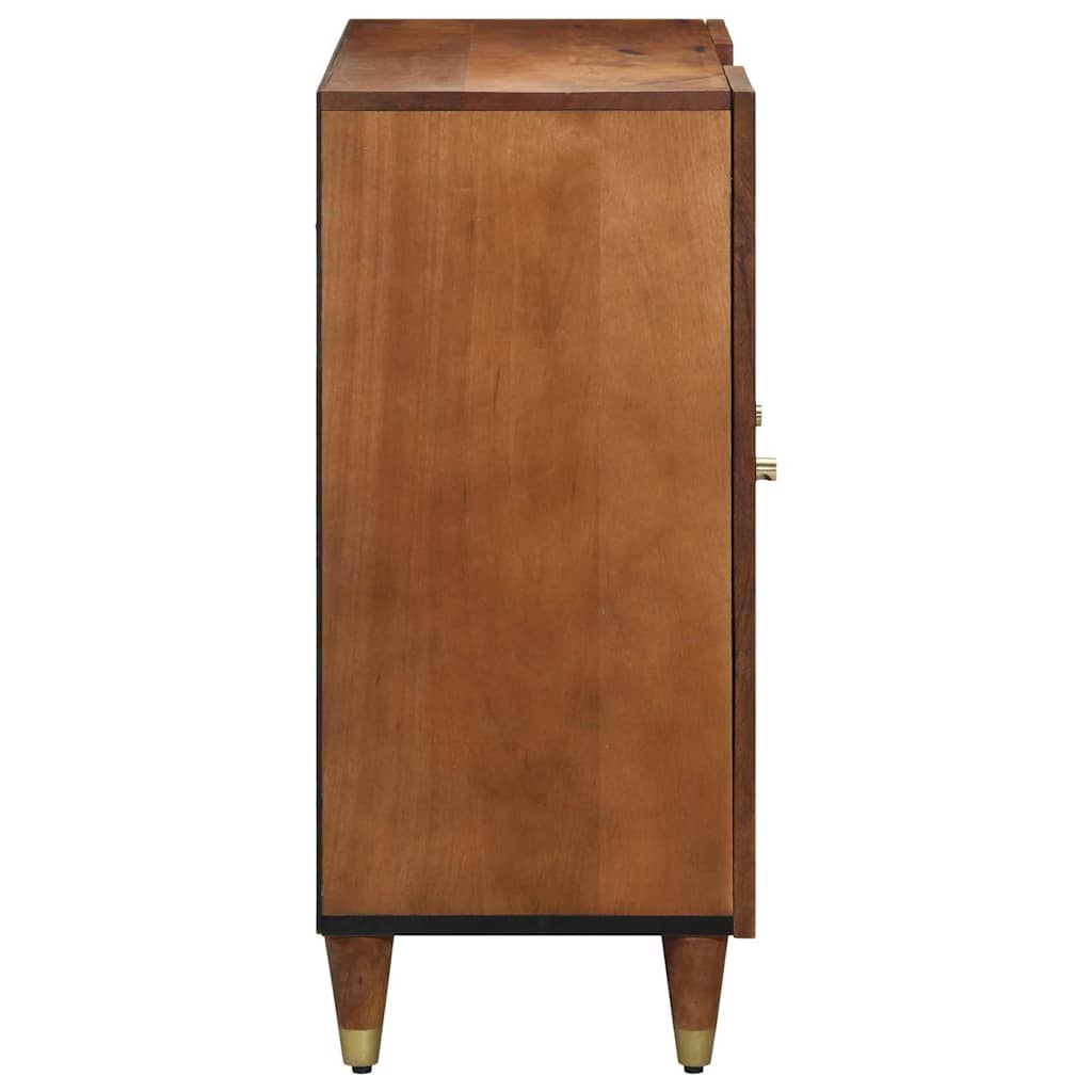 Sideboard mit Regal Braun 90 x 33 x 75 cm Massivholz Mango
