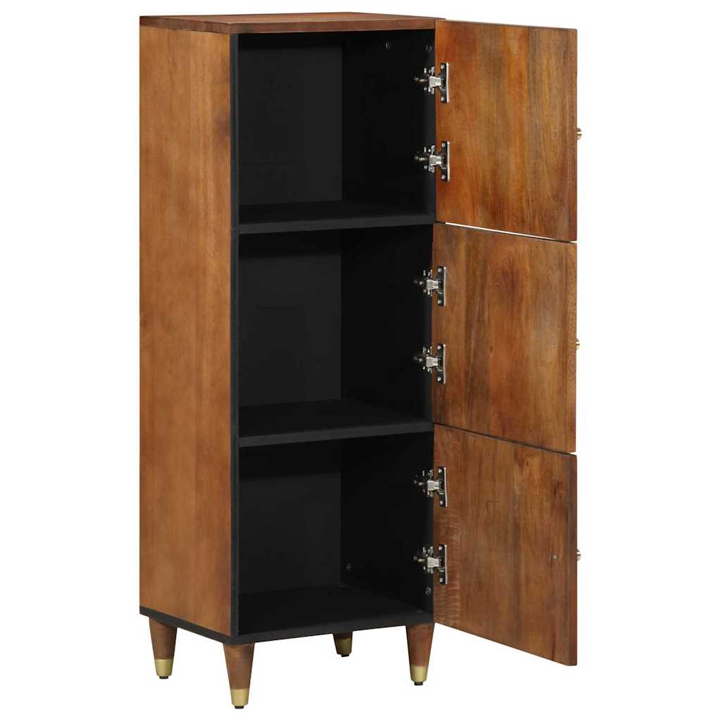 Highboard mit Regal Braun 40 x 33 x 110 cm Massivholz Mango