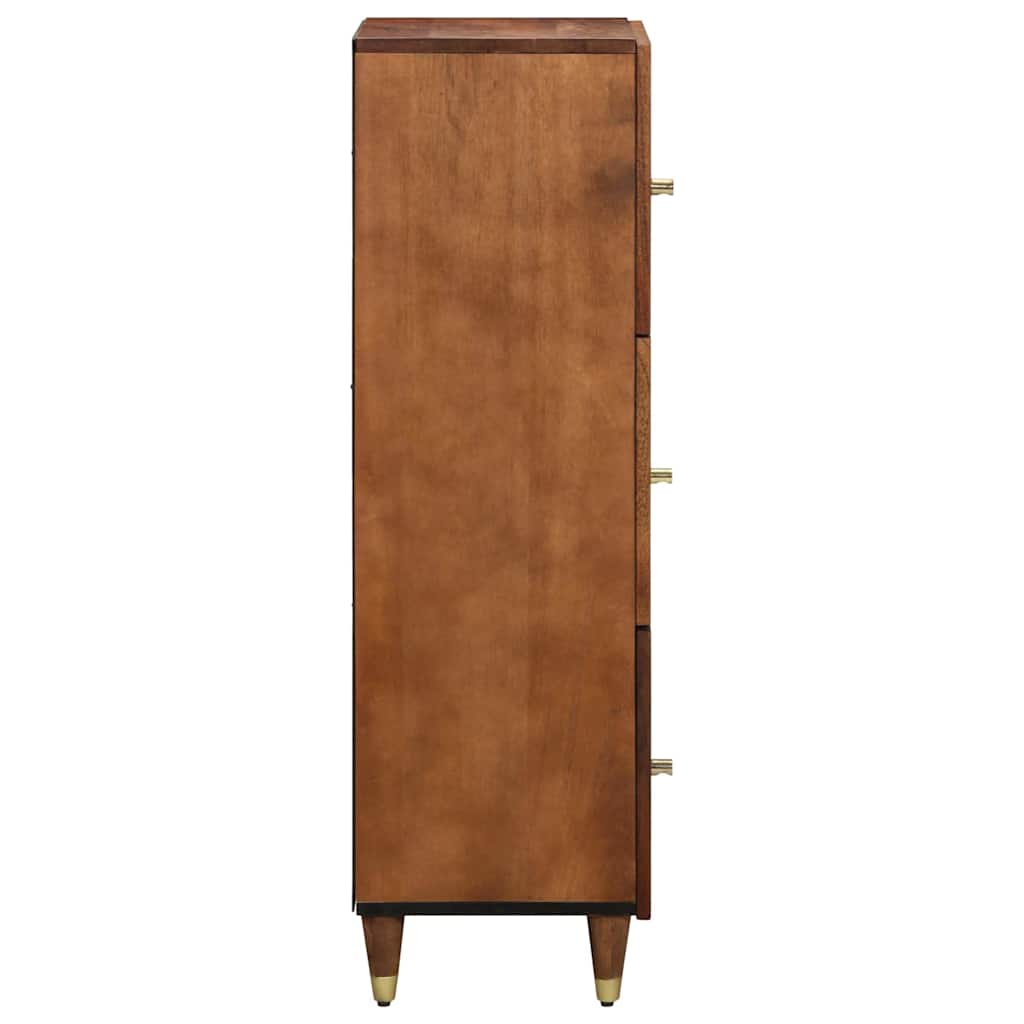Highboard mit Regal Braun 40 x 33 x 110 cm Massivholz Mango