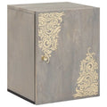 Wandschrank Wandmontiert Grau 38 x 33 x 48 cm Massivholz Mango