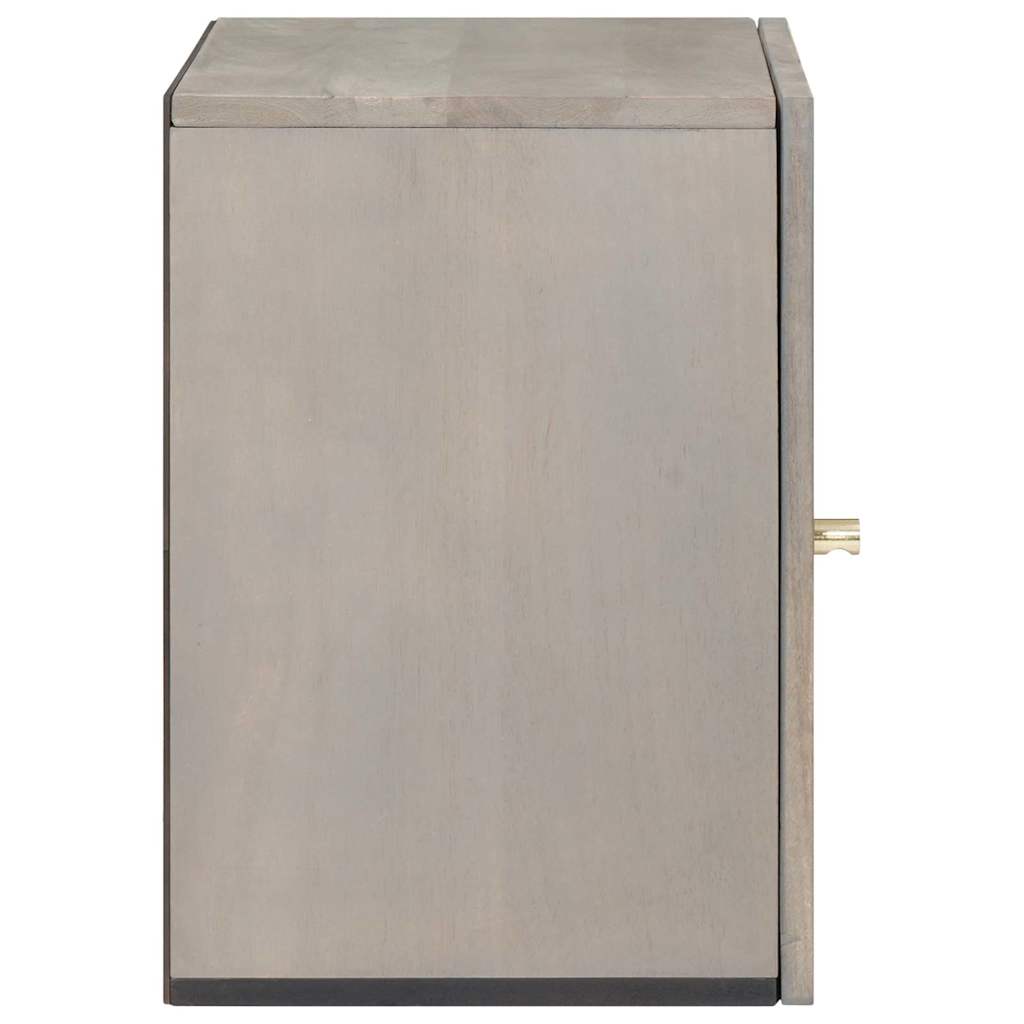 Wandschrank Wandmontiert Grau 38 x 33 x 48 cm Massivholz Mango