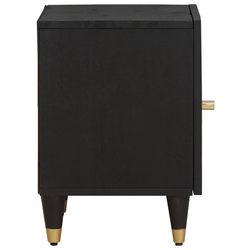 Nachttisch mit Tür 2 pcs Schwarz 40 x 33 x 46 cm