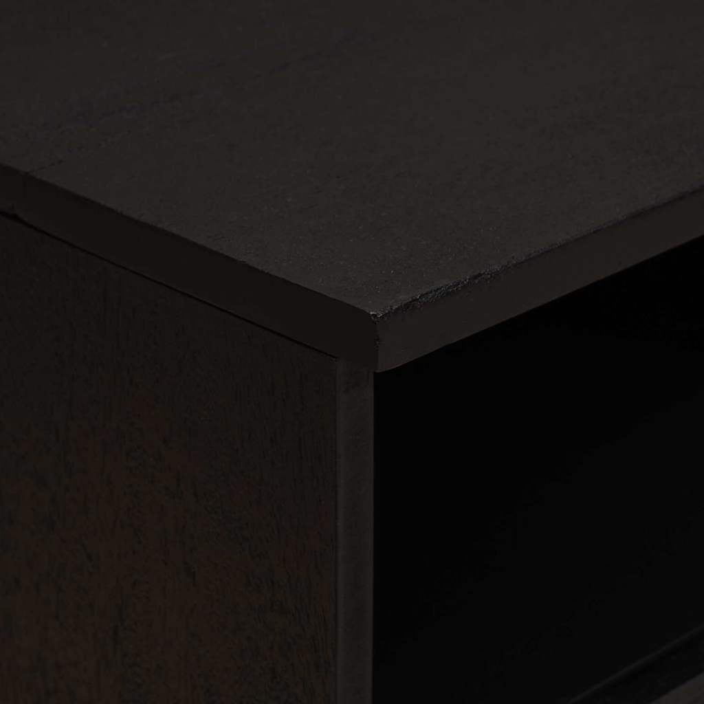 Nachttisch 2 pcs Schwarz 40 x 33 x 46 cm Massivholz Mango
