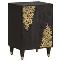 Badezimmerschrank Schwarz 38 x 33 x 58 cm Massivholz Mango