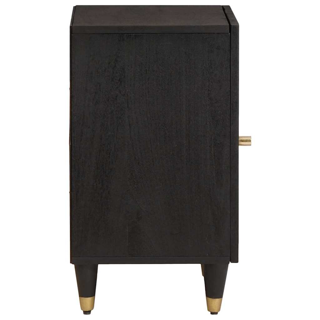 Badezimmerschrank Schwarz 38 x 33 x 58 cm Massivholz Mango