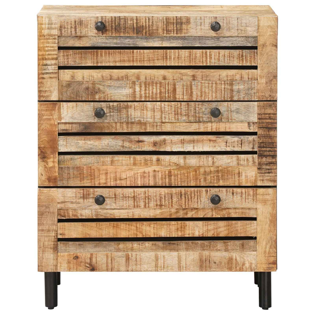 Stauraumschränke 60 x 33 x 75 cm Massivholz Mango Natur