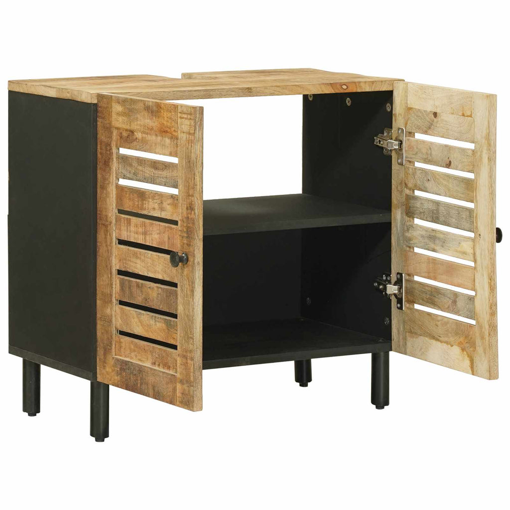 Waschbeckenunterschrank Braun und Schwarz 62 x 33 x 58 cm