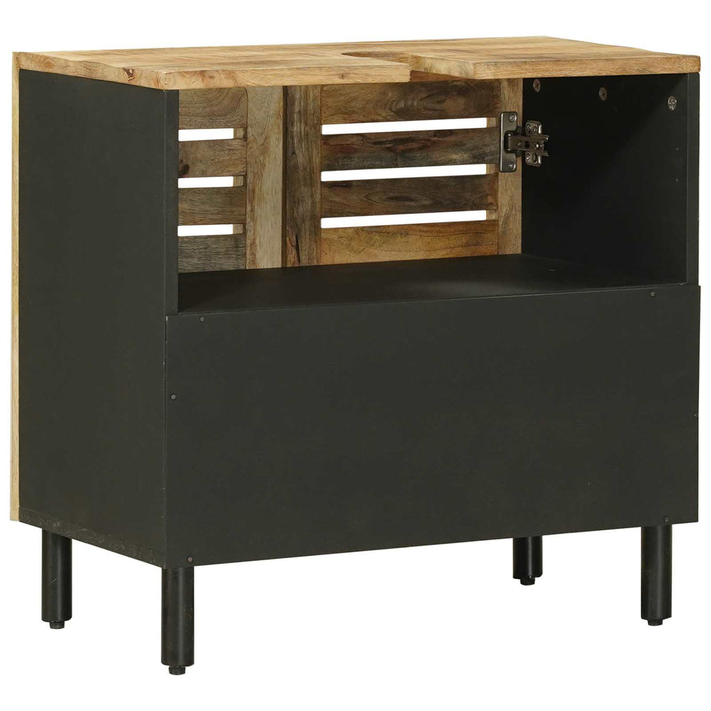 Waschbeckenunterschrank Braun und Schwarz 62 x 33 x 58 cm