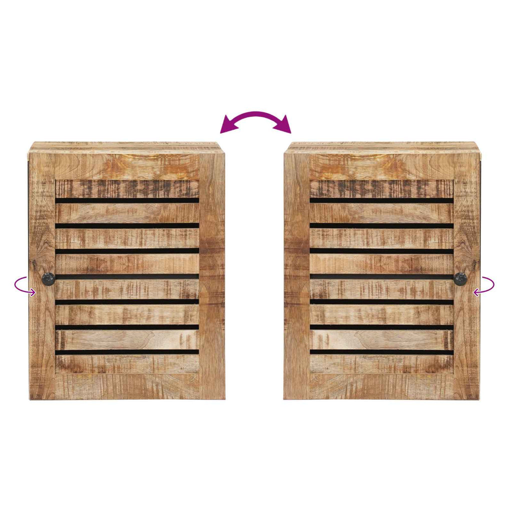Hängeschrank mit Speicher Braun und Schwarz 38 x 33,5 x 48 cm