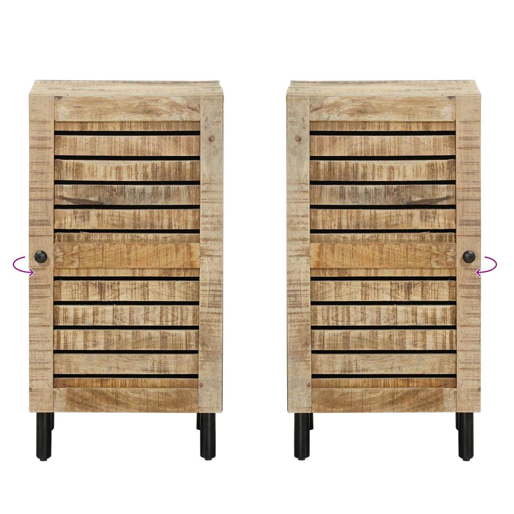 Aufbewahrungsschrank Natur 40 x 33 x 75 cm Massivholz Mango