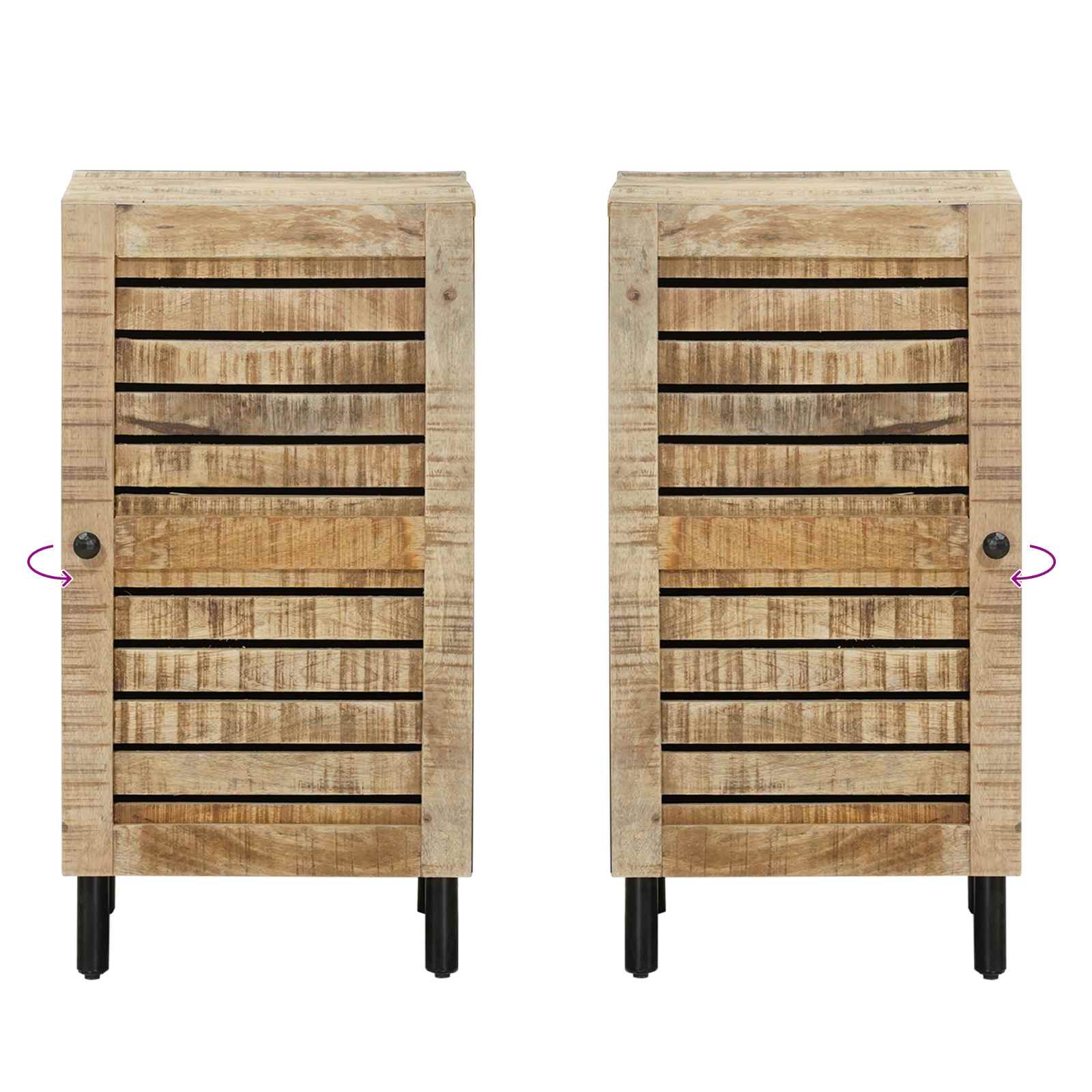 Aufbewahrungsschrank Natur 40 x 33 x 75 cm Massivholz Mango