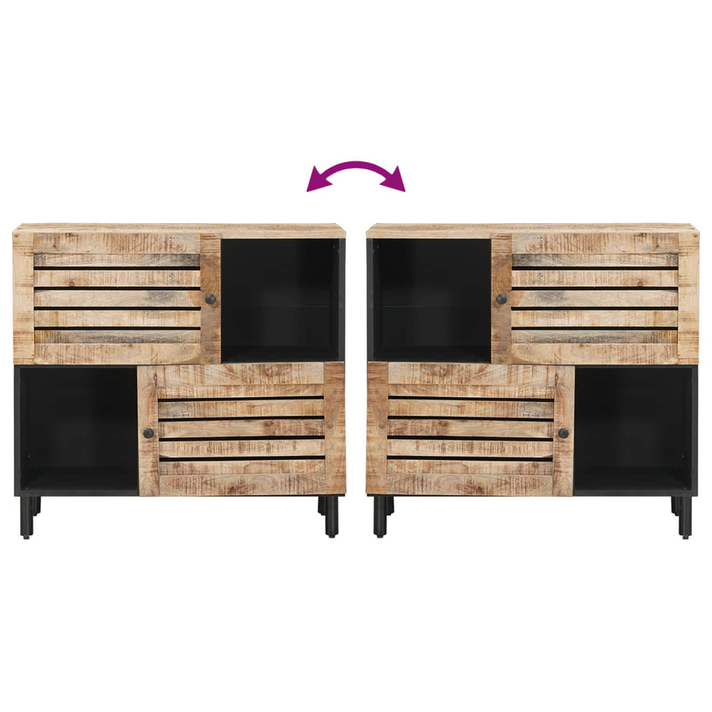 Stauraumschränke Braun 80 x 33,5 x 75 cm Massivholz Mango
