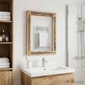 Spiegel Wandmontiert Braun und Schwarz 70 x 50 x 3 cm Glas