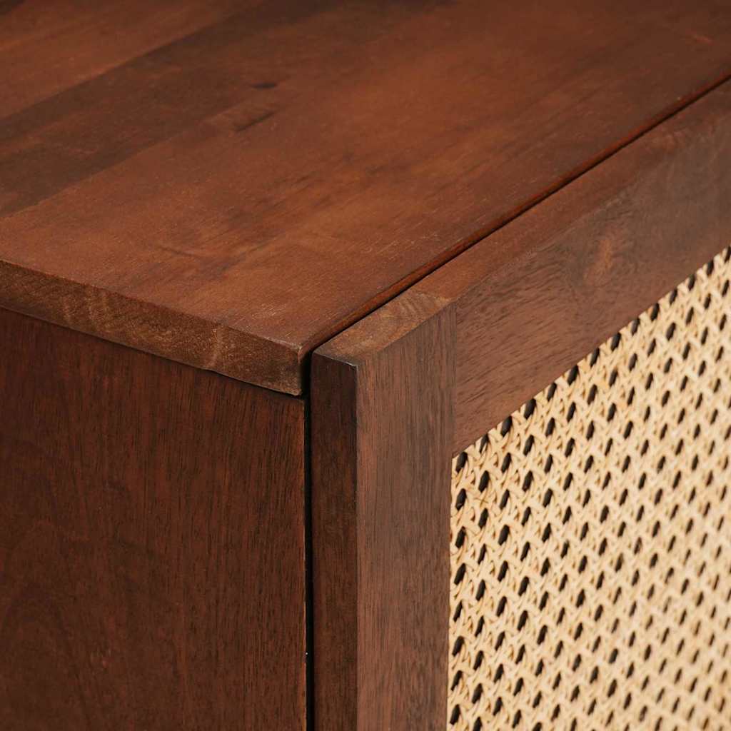 Nachttisch 2 pcs Braun 40 x 33,5 x 46 cm Massivholz Akazie