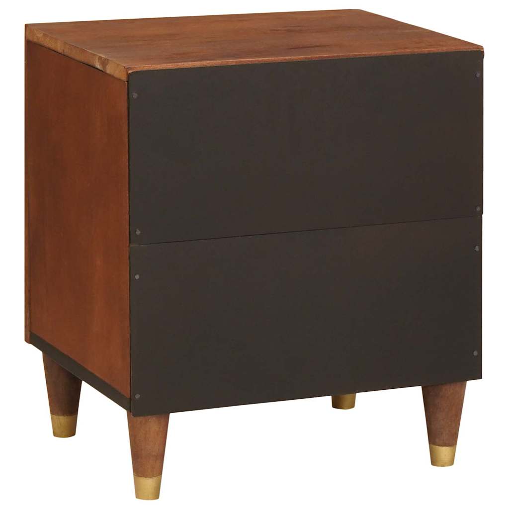 Nachttisch 2 pcs Braun 40 x 33,5 x 46 cm Massivholz Akazie