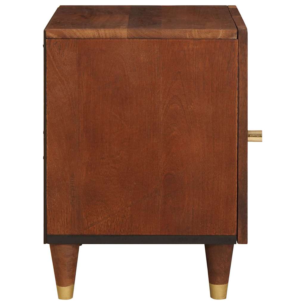Nachttisch 2 pcs Braun 40 x 33,5 x 46 cm Massivholz Akazie