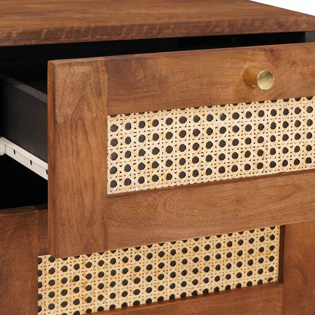 Nachttisch Braun 40 x 33,5 x 46 cm Massivholz Akazie