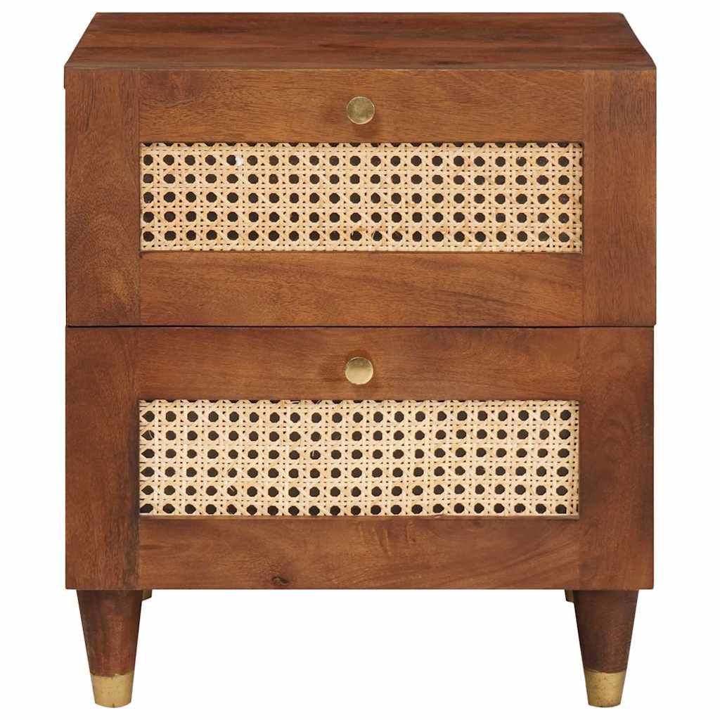 Nachttisch Braun 40 x 33,5 x 46 cm Massivholz Akazie