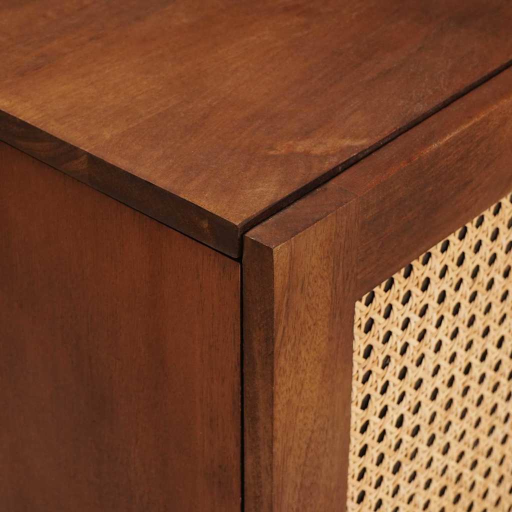 TV-Schränk mit Regal Braun 105 x 33,5 x 46 cm Massivholz Mango