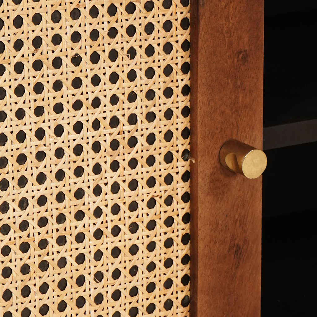 TV-Schränk mit Regal Braun 105 x 33,5 x 46 cm Massivholz Mango