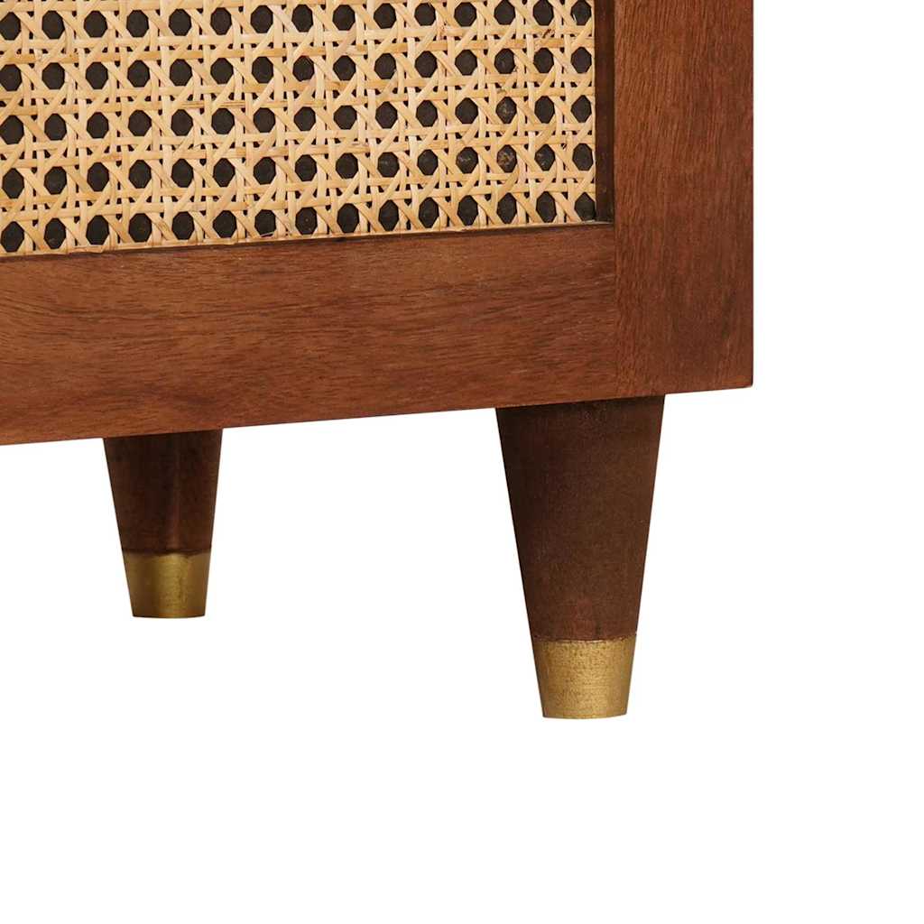 TV-Schränk mit Regal Braun 105 x 33,5 x 46 cm Massivholz Mango