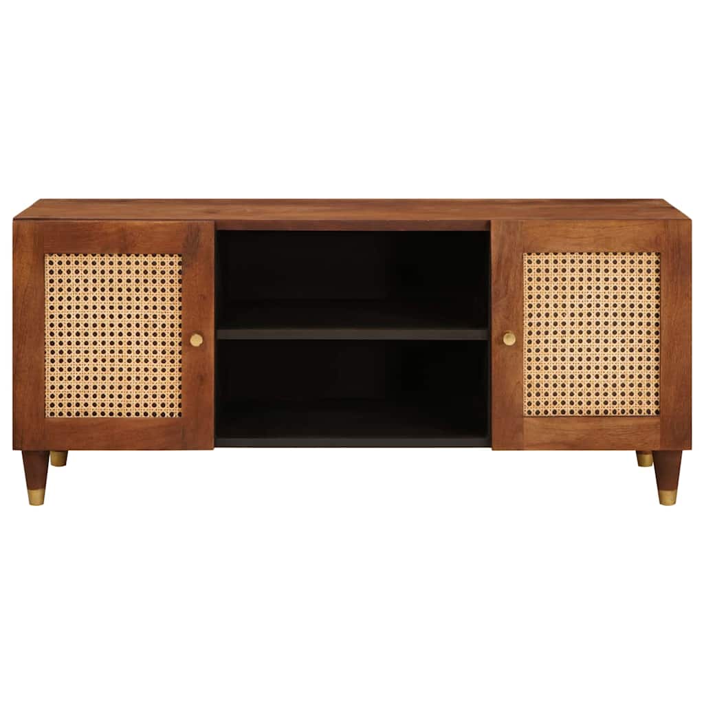 TV-Schränk mit Regal Braun 105 x 33,5 x 46 cm Massivholz Mango