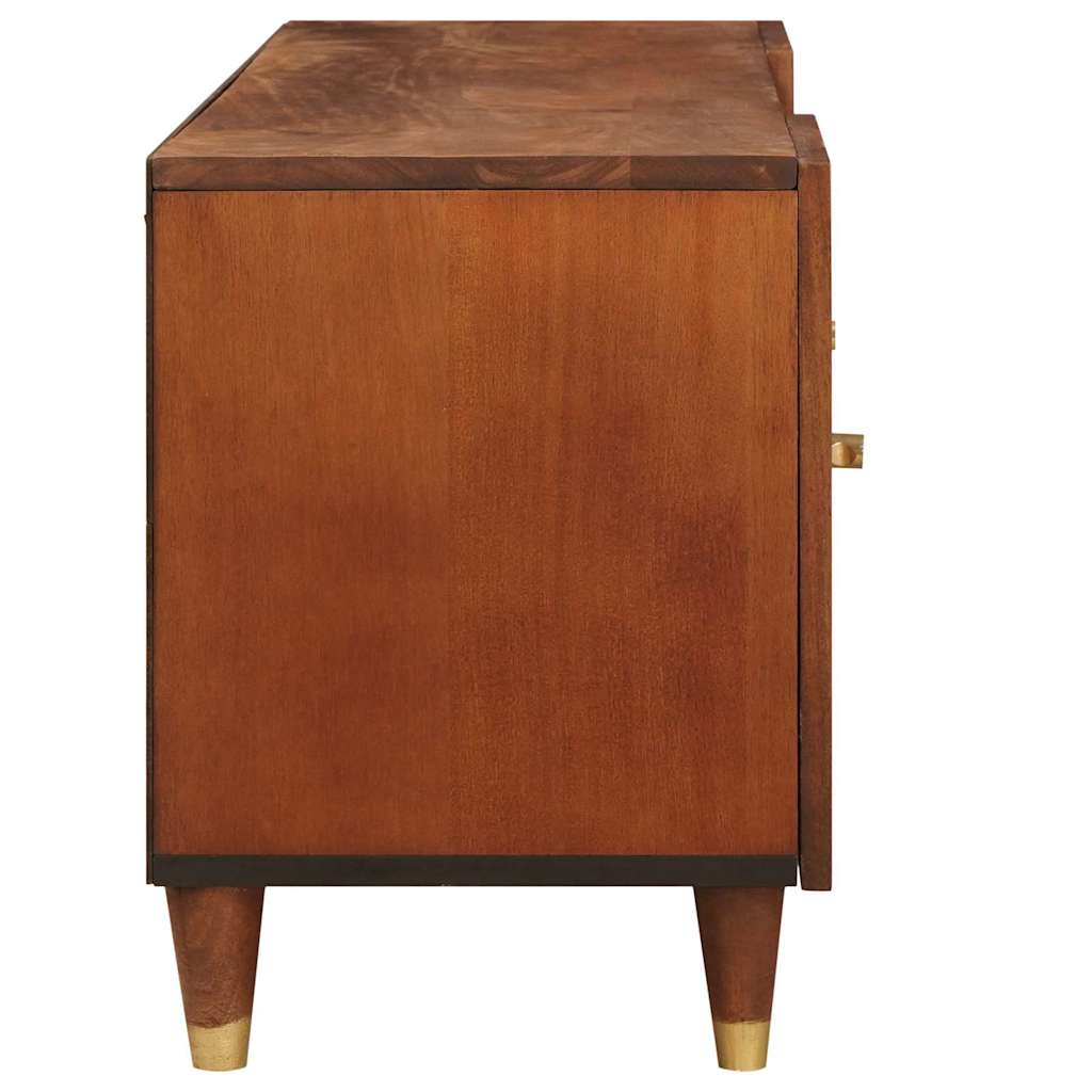 TV-Schränk mit Regal Braun 105 x 33,5 x 46 cm Massivholz Mango